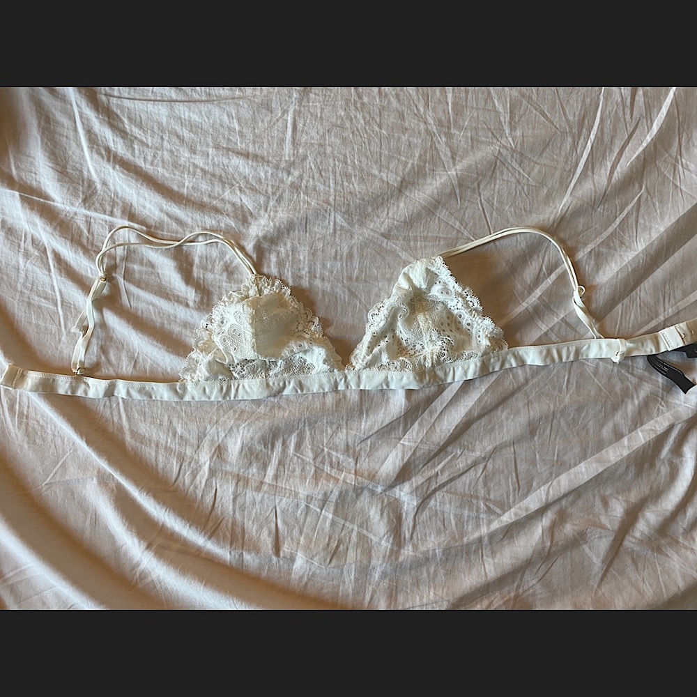 Off white lace bralette
